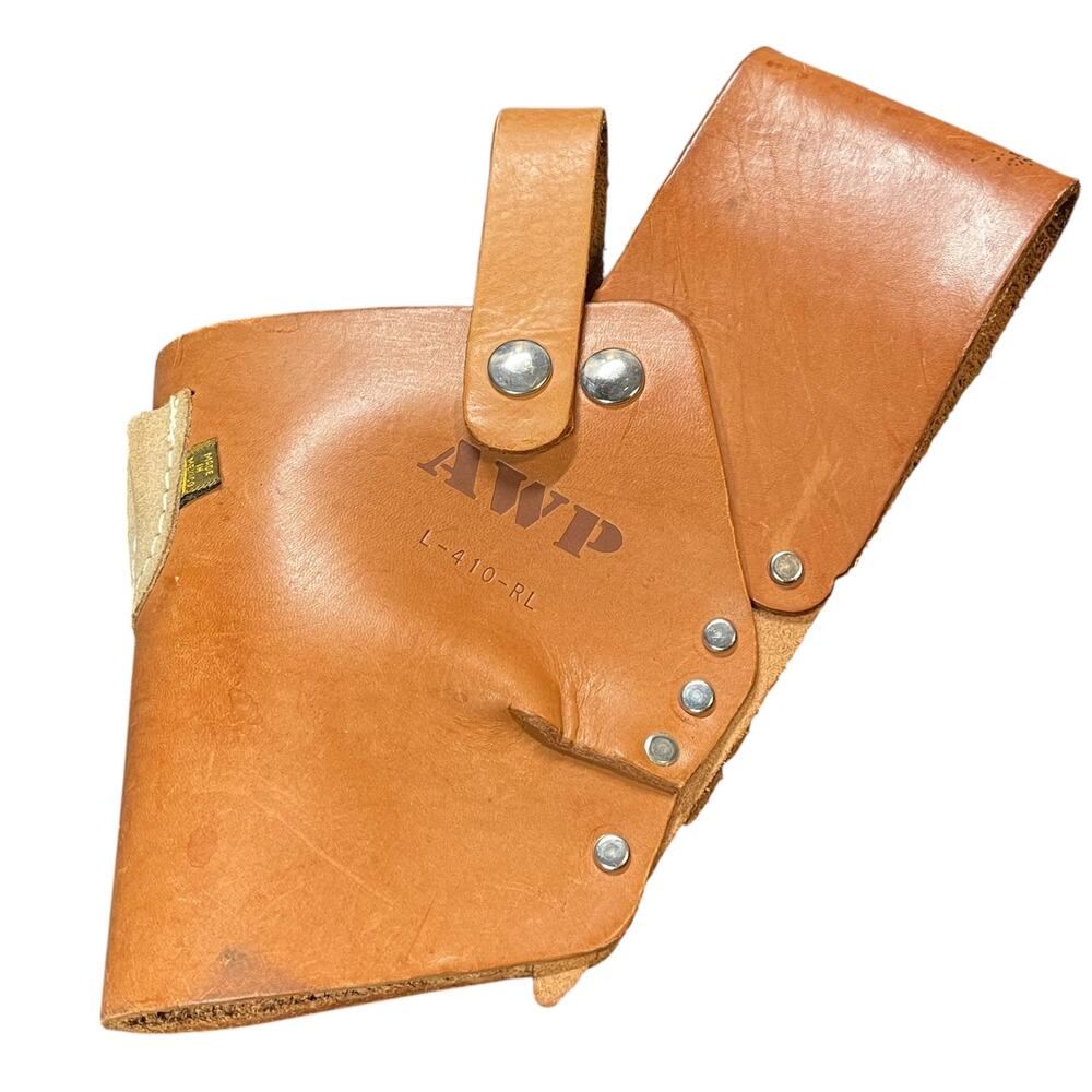 AWP L-410-RL Leather Electric Drill Holster Tool Belt Holder Made in Mexico